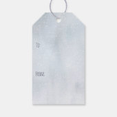 Vintager Blue Truck mit Weihnachtsbaum Geschenkanhänger (Rückseite)