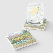 Vintager Blue Truck Stone Untersetzer (Seitenansicht)