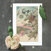 Vintager Bluebird House Hydrangea Geburtstag Karte