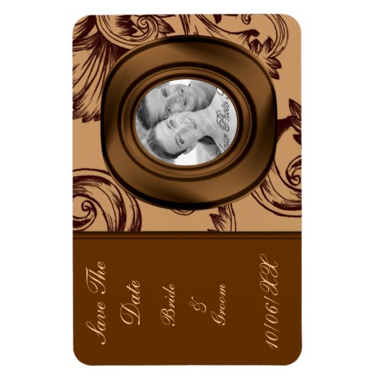 Vintager Blüh (Dunkelbraun) Magnet (Vertikal)