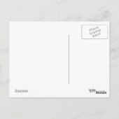 Vintager Blüh (Dunkelbraun) Postkarte (Rückseite)