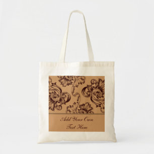 Vintager Blüh (Dunkelbraun) Tragetasche