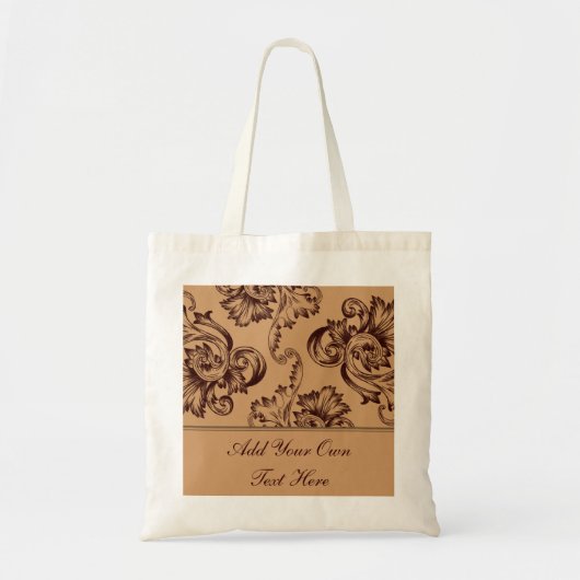 Vintager Blüh (Dunkelbraun) Tragetasche (Vorne)