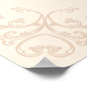 Vintager Blüh-Rahmen Chinesischer Hochzeitssitz Poster (Ecke)