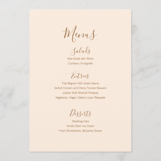 Vintager Blüh-Rahmen-Hochzeitstisch Programm (Rückseite)