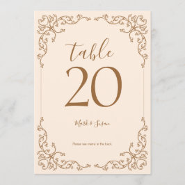 Vintager Blüh-Rahmen-Hochzeitstisch Programm