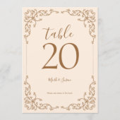 Vintager Blüh-Rahmen-Hochzeitstisch Programm (Vorderseite)