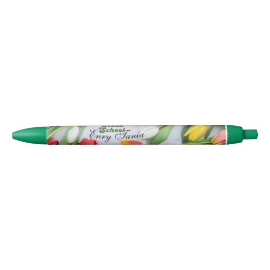 Vintager, blühender, personalisierter grüner Decke Kugelschreiber (Vorderseite)