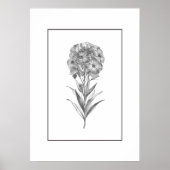Vintager Blume-Ätzdruck Poster (Vorne)