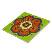 Vintager Blumen-Entwurf Fliese (Seite)