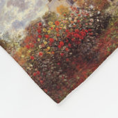 Vintager Blumen monet Garten in Argenteuil-Sonne Fleecedecke (Ecke)