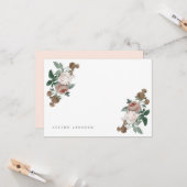 Vintager Blumenausweis Karte (Vorderseite/Rückseite Beispiel)