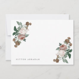 Vintager Blumenausweis Karte