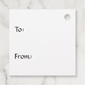 Vintager Blumenbecher Geschenkanhänger (Rückseite)