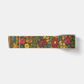 Vintager, blumenbestickter Teppichboden, lebhafte Satinband (Vorderseite)