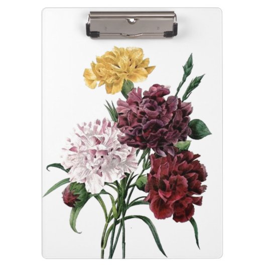 Vintager Blumenblumenstrauß Klemmbrett (Vorderseite)