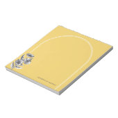 Vintager Blumenbogen, benutzerdefinierter Notepad Notizblock (Rotiert)