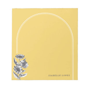 Vintager Blumenbogen, benutzerdefinierter Notepad Notizblock