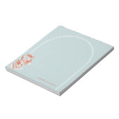 Vintager Blumenbogen - Benutzerdefinierter Notepad Notizblock (Rotiert)