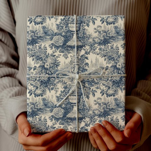 Vintager Blumenchic Geschenkpapier