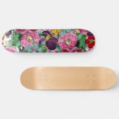 Vintager Blumencluster Skateboard (Horizontal)