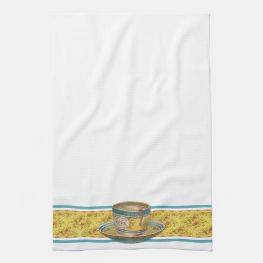 Vintager Blumencoffee-Cup Handtuch (Vertikal)