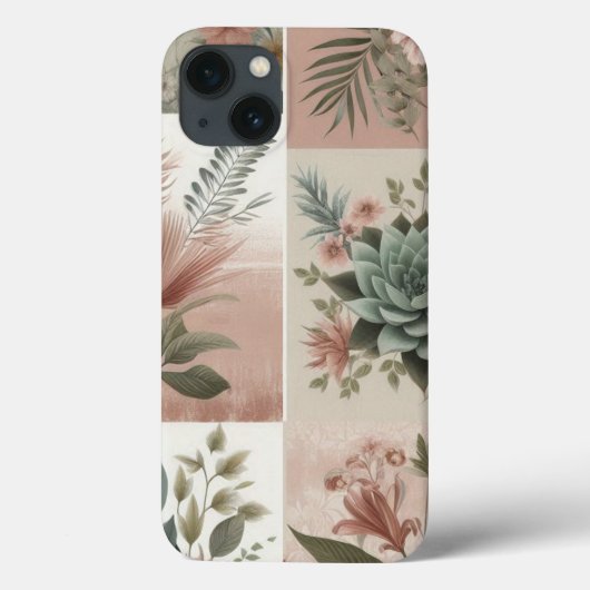 Vintager BlumenCollage iPhone-Fall Case-Mate iPhone Hülle (Rückseite)