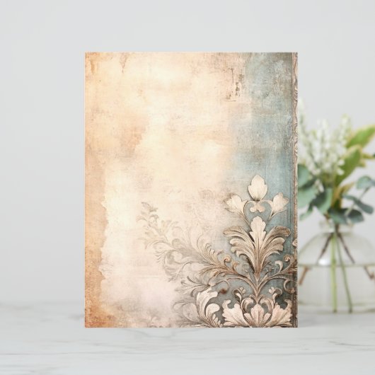 Vintager BlumenDamast (Stehend Vorderseite)