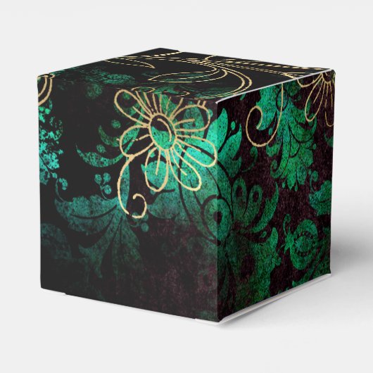 Vintager BlumenDamast Geschenkschachtel (Rückseite)