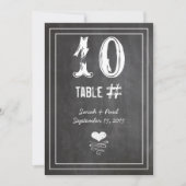 Vintager BlumenDamast Hochzeitstisch Nr. Einladung (Vorderseite)