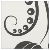 Vintager Blumendamast in Schwarz/Weiß Stoff (Nahaufnahme)