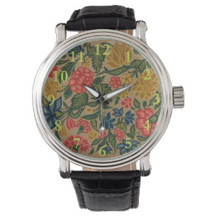 Vintager Blumendesigner Armbanduhr