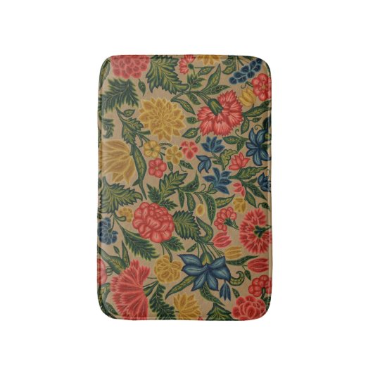 Vintager Blumendesigner Badematte (Vorderseite Vertikal)