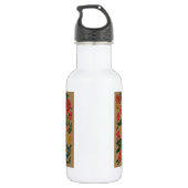 Vintager Blumendesigner Edelstahlflasche (Rückseite)