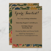 Vintager Blumendesigner Einladung (Vorne/Hinten)