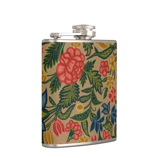 Vintager Blumendesigner Flachmann (Rechts)