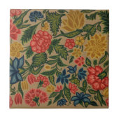 Vintager Blumendesigner Fliese (Vorderseite)