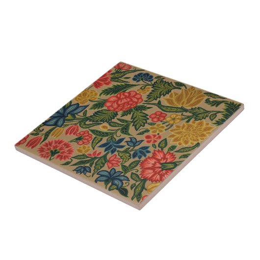 Vintager Blumendesigner Fliese (Seite)