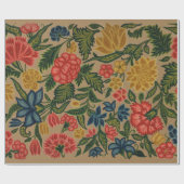 Vintager Blumendesigner Geschenkpapier (Flach)