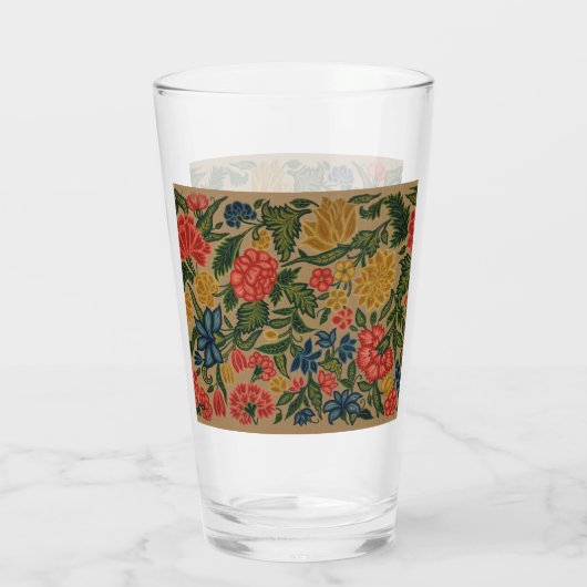 Vintager Blumendesigner Glas (Rückseite)