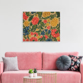 Vintager Blumendesigner Leinwanddruck (Insitu (Wohnzimmer))