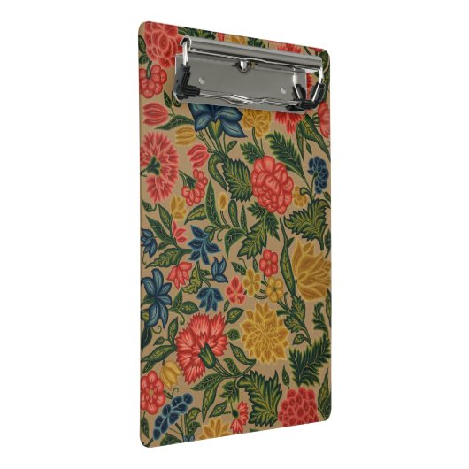 Vintager Blumendesigner Mini Klemmbrett (Schrägansicht)