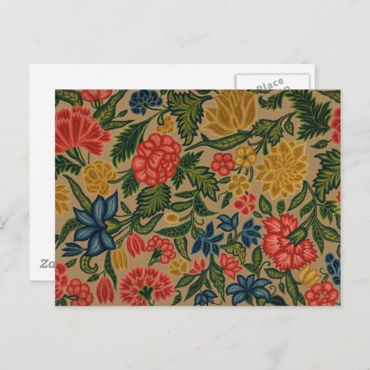 Vintager Blumendesigner Postkarte (Vorne/Hinten)