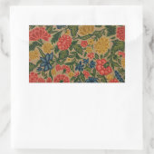 Vintager Blumendesigner Rechteckiger Aufkleber (Tasche)