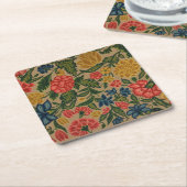 Vintager Blumendesigner Rechteckiger Pappuntersetzer (angewinkelt)