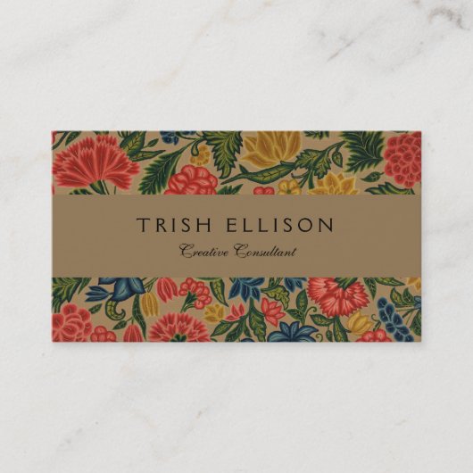 Vintager Blumendesigner Visitenkarte (Vorderseite)