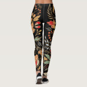 Vintager Blumendoodle: Orientalisches Design. Leggings (Rückseite)