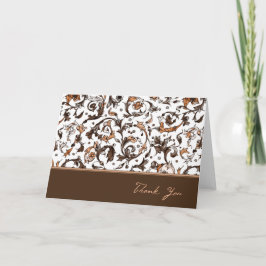 Vintager Blumendruck Dankeskarte