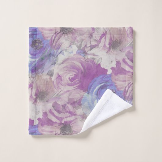 Vintager Blumenentwurf Badhandtuch Set (Waschlappen)