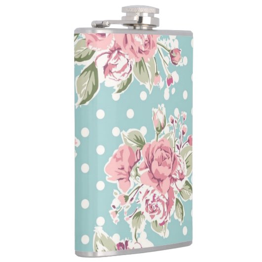 Vintager Blumenentwurf Flachmann (Rechts)